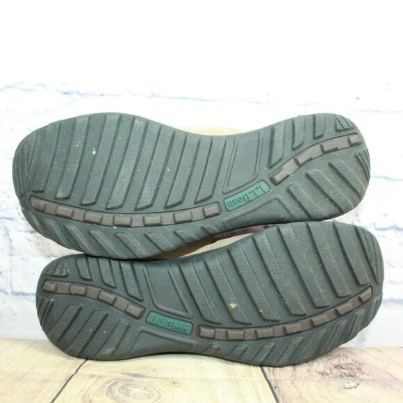 LL Bean Tan Suede Slip On Moccasin Casual Loafer Clog Shoes Size 9.5 M - Picture 9 of 9